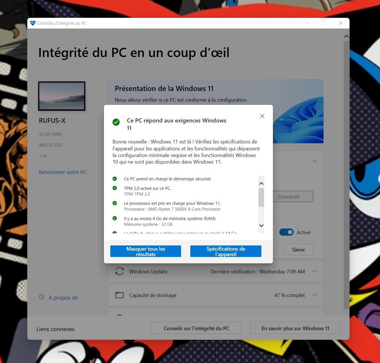 PC Health Check — Audit de compatibilité Windows 11